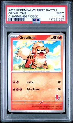 2023 POKEMON MY FIRST BATTLE-CHARMANDER DECK GROWLITHE PSA 9 - Image 1