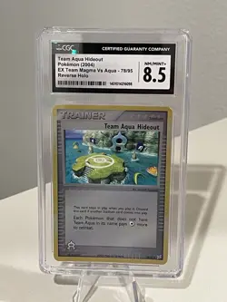 Pokemon Team Aqua Hideout 78/95 Team Magma vs Team Aqua Reverse Holo CGC 8.5 - Image 1