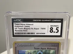 Pokemon Team Aqua Hideout 78/95 Team Magma vs Team Aqua Reverse Holo CGC 8.5 - Image 2