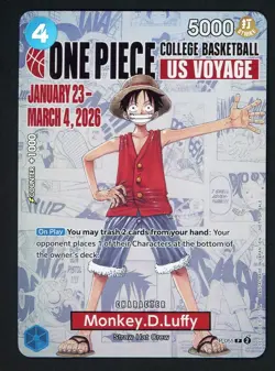 One Piece Promo College Basketball US Voyage #P-055 Monkey D. Luffy - Image 1