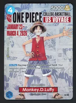 One Piece Promo College Basketball US Voyage #P-055 Monkey D. Luffy - Image 1