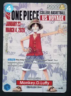 One Piece Promo College Basketball US Voyage #P-055 Monkey D. Luffy - Image 1