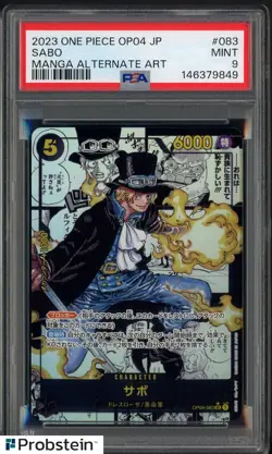 2025 One Piece Kingdoms Of Intrigue Sabo English Manga Alt Art #OP04-083 PSA 9 - Image 1