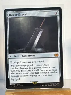 Buster Sword M0255 Reg Non Foil Final Fantasy MTG NM Card Never Played - Image 1
