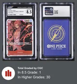Shanks #004 - OP09-004 Emperors in the New World Foil - One Piece TCG - CGC 8.5 - Image 3