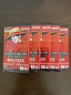 One Piece Carrying On His Will OP-13 Five 5 Booster Packs Lot English D - Image 1