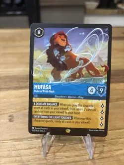 Disney Lorcana Shimmering Skies Mufasa Ruler Of Pride Rock 150/204 Legendary - Image 1