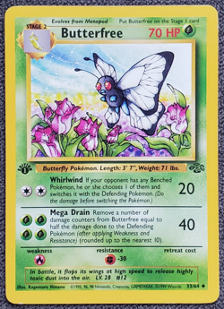 1st Edition Butterfree - Jungle - #33/64 - Vintage Pokemon Card 1999 WOTC - Image 1