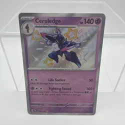 Ceruledge 162/091 Pokemon TCG Sv: Paldean Fates Shiny Holo Card English Edition - Image 1