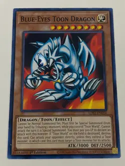 Yugioh - Blue Eyes Toon Dragon - 1st Edition LP - Plus Free Holographic Card - Image 1
