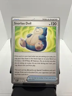 Snorlax Doll 175/182 Sv04: Paradox Rift Regular Pokemon TCG card - Image 1