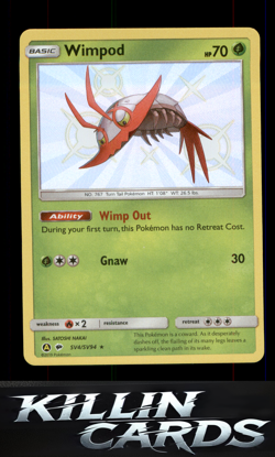 Wimpod SV4/SV94 Pokemon Shiny Holo Rare Hidden Fates: Shiny Vault Card NM - Image 1