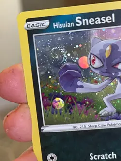 POKEMON HISUIAN SNEASEL 092/189 ASTRAL RADIANCE COSMOS HOLO WITH SWIRL NM CARD - Image 4