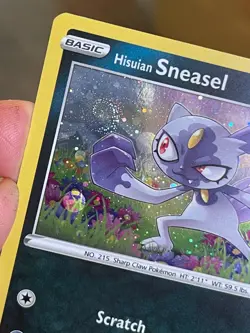 POKEMON HISUIAN SNEASEL 092/189 ASTRAL RADIANCE COSMOS HOLO WITH SWIRL NM CARD - Image 5