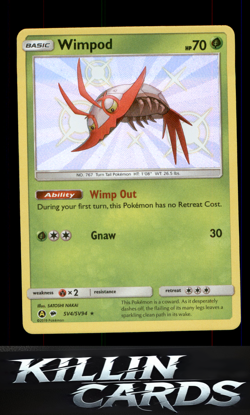 Wimpod SV4/SV94 Pokemon Shiny Holo Rare Hidden Fates: Shiny Vault Card NM - Image 1