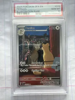 Pokemon Shrouded Fable Persian Illustration Card 78/64 PSA 10 Gem Mint - Image 1