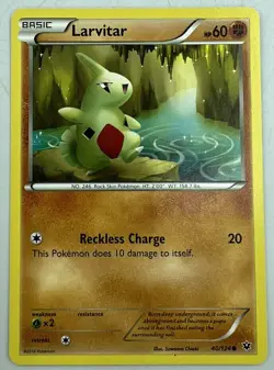 Larvitar 40/124 (NM, Pokemon Card, Fates Collide, 2016, Fighting, Common) - Image 1