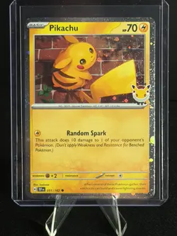 2026 Pokemon Pikachu Stamped Pokemon Day 30th Anniversary Promo Card 051/162 - Image 1