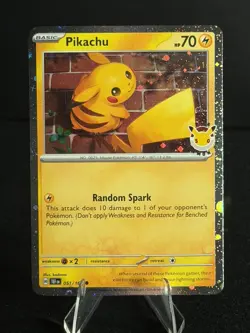 2026 Pokemon Pikachu Stamped Pokemon Day 30th Anniversary Promo Card 051/162 - Image 3
