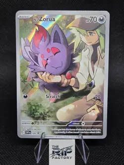 Pokemon N's Zorua 189 SVP Black Star Promo Full Art Holo Card - Image 1