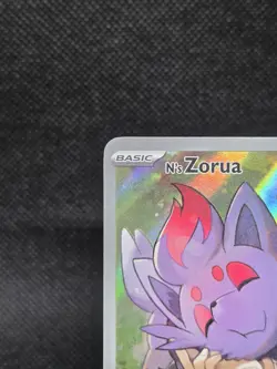 Pokemon N's Zorua 189 SVP Black Star Promo Full Art Holo Card - Image 2