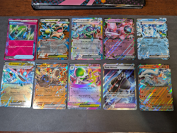 10 Pokemon Card Lot All EX/Full Art/ Nm S&V and Mega Evolutions - Image 1