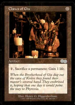 Claws of Gix LP Light Play Urza's Saga MTG [9440] - Image 1