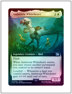 1x Ambrosia Whiteheart, Extended Art Foil, Final Fantasy, Magic MTG NM - Image 1