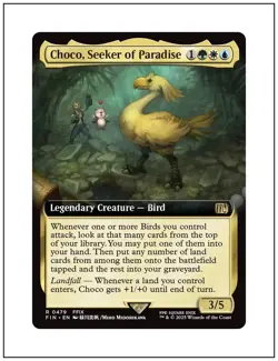 1x Choco, Seeker of Paradise, Extended Art, Final Fantasy, Magic MTG NM - Image 1
