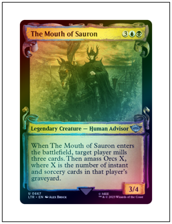 1x The Mouth of Sauron, Showcase Scroll Foil, LOTR, Magic MTG NM - Image 1