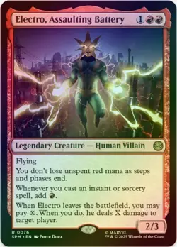 1 x Electro, Assaulting Battery - Foil - Marvel's Spider-Man - LP - MTG - Image 1