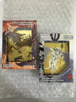 Magic The Gathering Pinfinity Metal Pins Atraxa & The First Silver / CardsH - Image 1