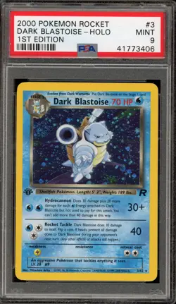 Pokemon Dark Blastoise Team Rocket 1st Edition Holo Rare #3 PSA 9 Mint - Image 1
