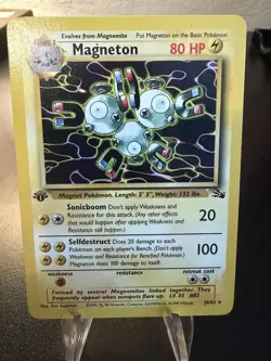 Magnetron 1st Edition No. 26 Pokemon Fossil Non Holo LP - Image 1