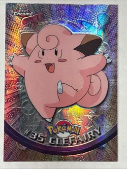 Topps Chrome 2000 Clefairy Pokemon Card #35 Holo SPECTRA - Image 1