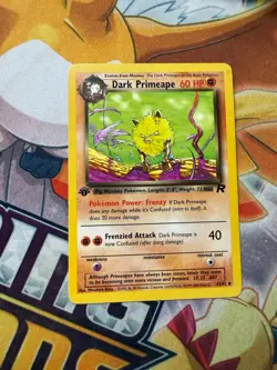 Pokemon TCG Dark Primeape 43/82 Team Rocket 1st Edition Uncommon - Image 1