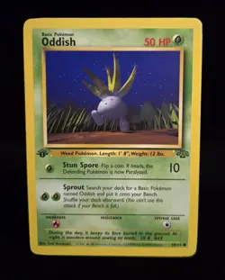 Pokemon TCG - ODDISH - 1ST EDITION - 58/64 - JUNGLE (1999) - WOTC - LP - Image 1