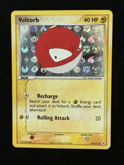 Pokemon TCG Voltorb 80/101 Reverse Holo Common EX Hidden Legends - Image 1