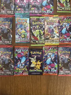 25 Pokemon TCG Cards Booster Pack Lot SEALED Korean Japanese English Packs - Image 3