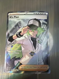 N’s Plan Full Art Trainer Pokemon Black Bolt #163/86 Near Mint - Image 1