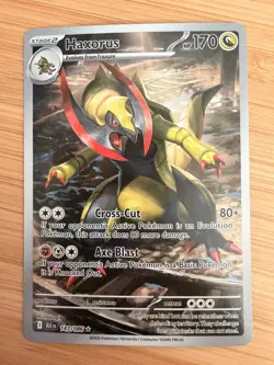 Pokemon Haxorus 147/086 Black Bolt illustration Rare Near Mint NM - Image 1
