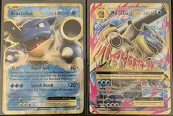 Pokemon Blastoise Ex 21/108 & M Blastoise EX (Full Art) 102/108 Evolutions Holo - Image 1