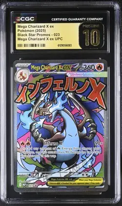 Mega Charizard X EX *CGC PRISTINE 10* Full Art *Phantasmal Flames UPC Promo* #23 - Image 1