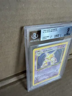 1999 Pokemon Base Set Unlimited Alakazam #1 BGS 9 - Image 5