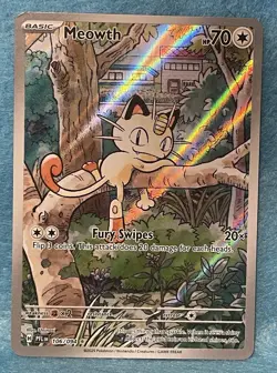 ⭐Meowth 106/094 Phantasmal Flames Holo Full Art Pokemon TCG ⭐ - Image 1