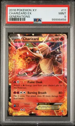 2016 Pokemon XY Charizard EX Generations 11/83 PSA 9 - Image 1