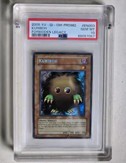 2005 YUGIOH! FORBIDDEN LEGACY PROMO #EN003 KURIBOH SR PSA 10 - Image 1