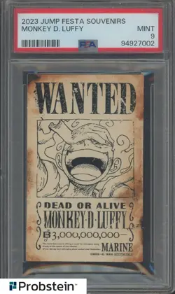 2023 One Piece Jump Festa Souvenirs Monkey D. Luffy PSA 9 MINT - Image 1