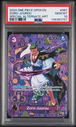 2024 ONE PIECE OP09-EMPERORS IN THE NEW WORLD #067 ZORO-JUUROU PSA 10 - Image 1