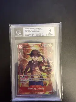 2024 One Piece Promo Monkey D. Luffy SR Treasure Boosters #ST10-006 BGS 9 mint - Image 1